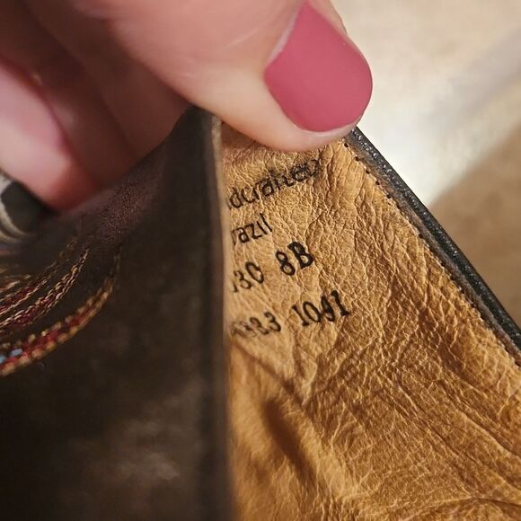 Charlie 1 Horse Black Embroidered Leather Heeled Mules Made in Brazil Size 8B - Picture 9 of 12